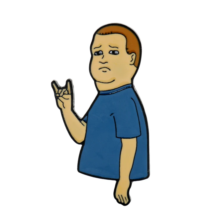 Anime King of the Hill Bobby Hill Enamel pins Brooch for Fans Cosplay
