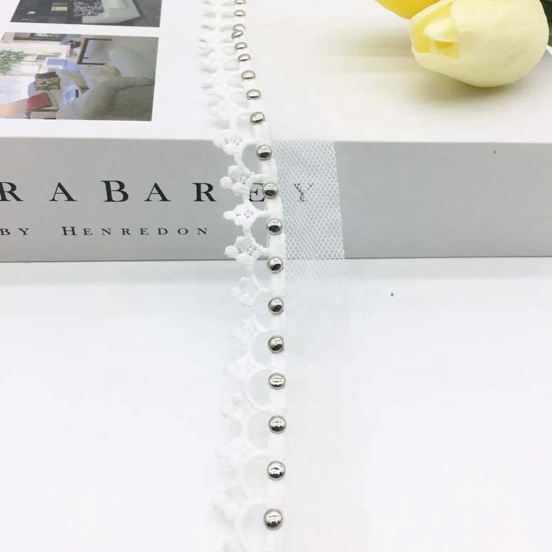 Wholesale Polyester Bead Trimming Design Lace Trims