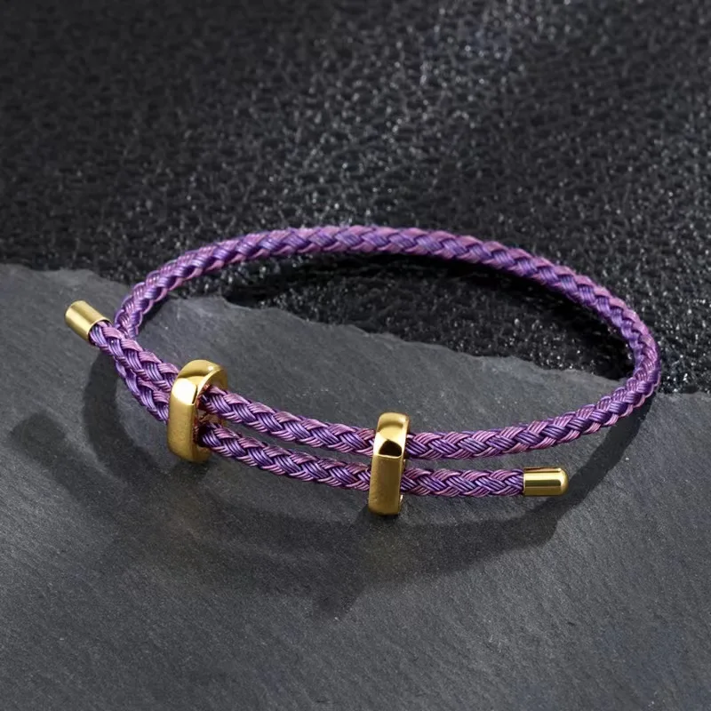 Adjustable Wire Rope Bracelet Number 8 Buckle Bracelet Golden Lucky DIY Bracelet