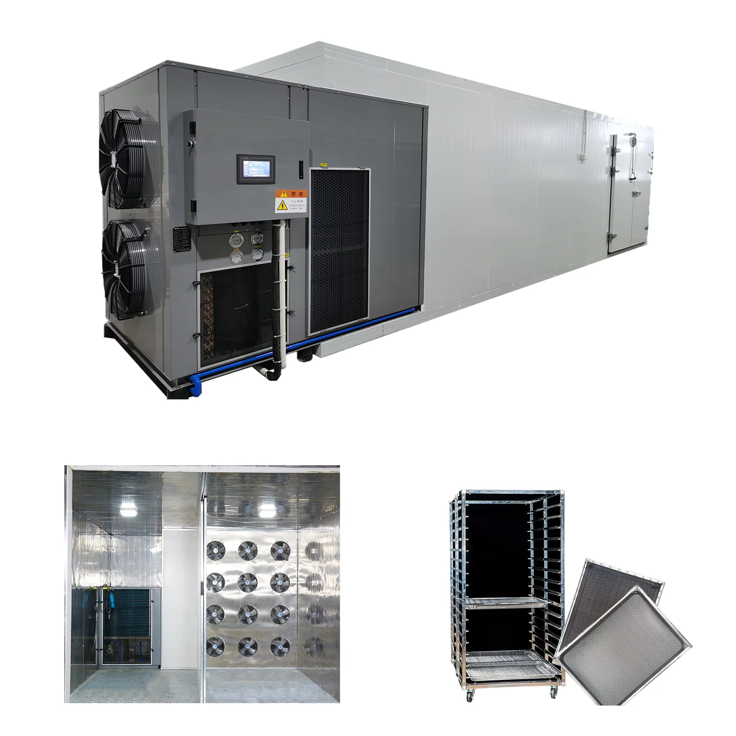 The dryer capacity is too low? Industrial Apple Fruit Dryer machine with 96 - 1152 trays