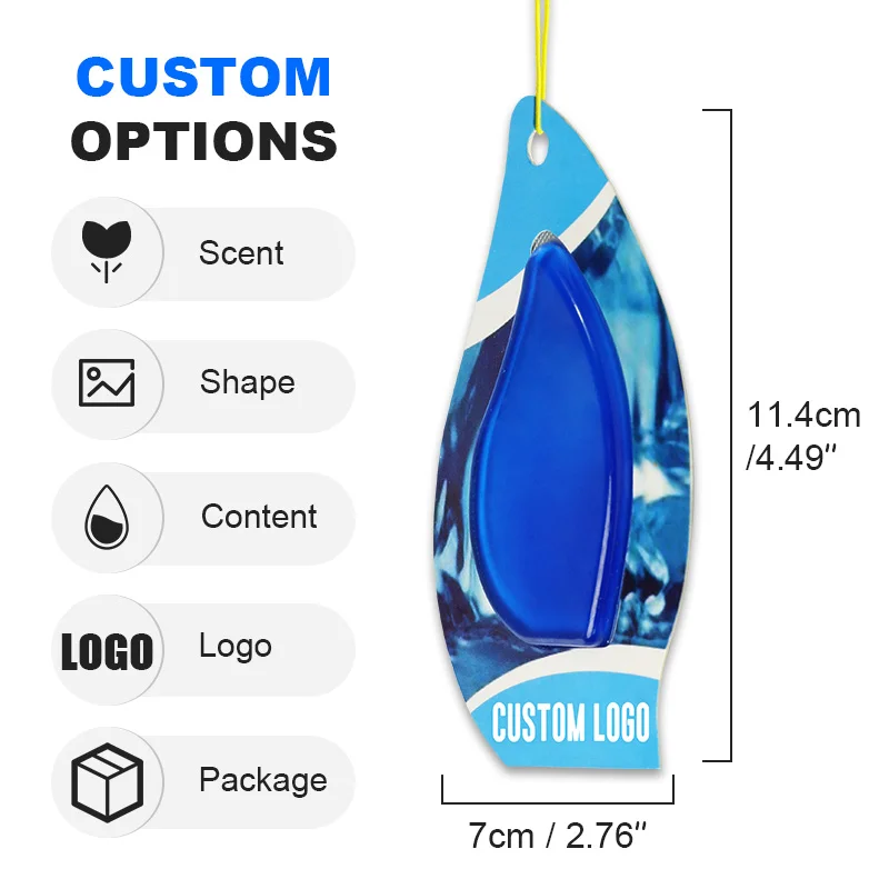 Custom Personalized Car Scent Diffuser Flavor Fragrance Hanging Car Air Freshener Gel Air Freshener Car