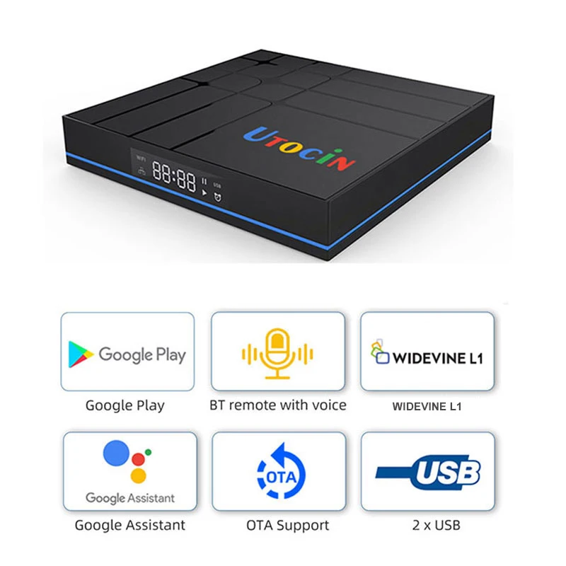 OEM Brand Google Certified ATV TV Box Internet Video player Home Utocin S12 with 16GB 2.4G/5G Dual Wifi & BT4.2 Set Top Box