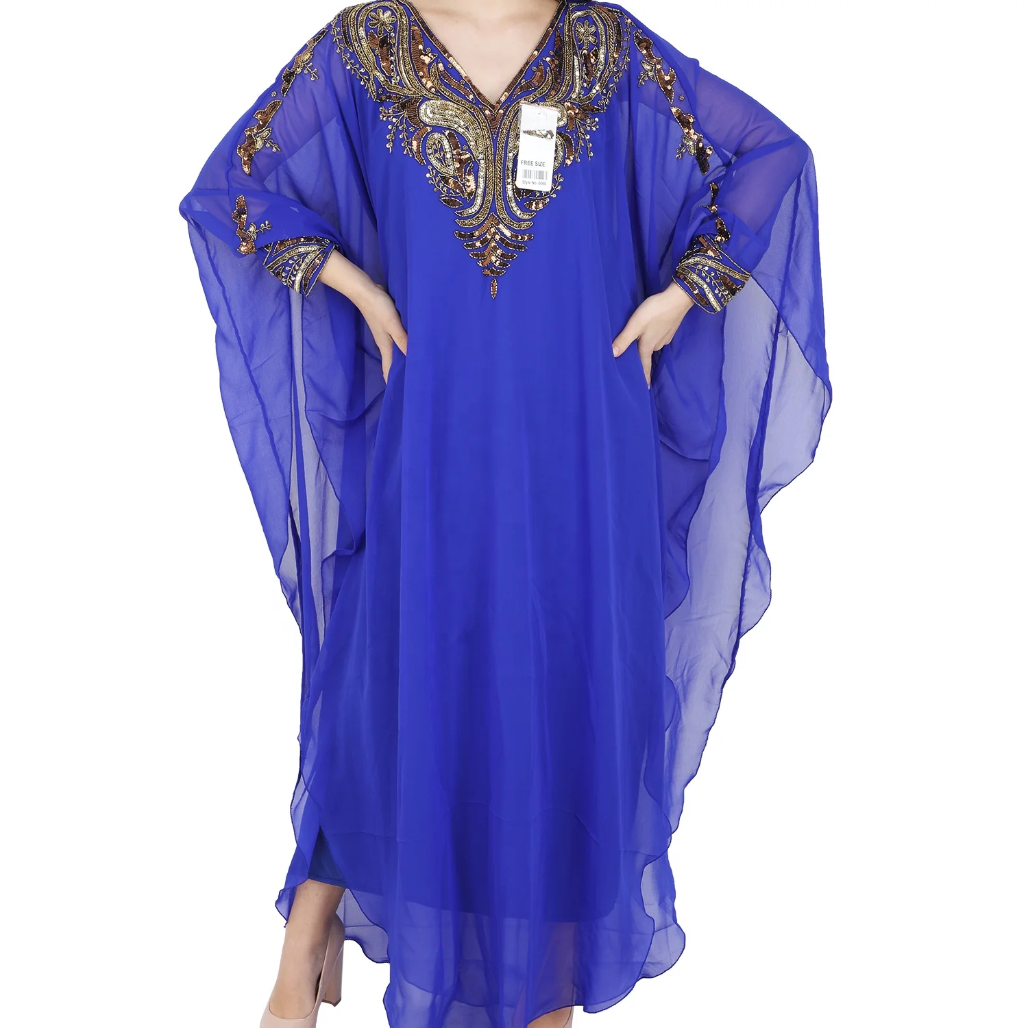 Modest Kaftan Fashion Turkish Dubai Kaftan Islamic Clothing Abaya Dresses Free Size Elegant Islamic Robes And Designer Abayas