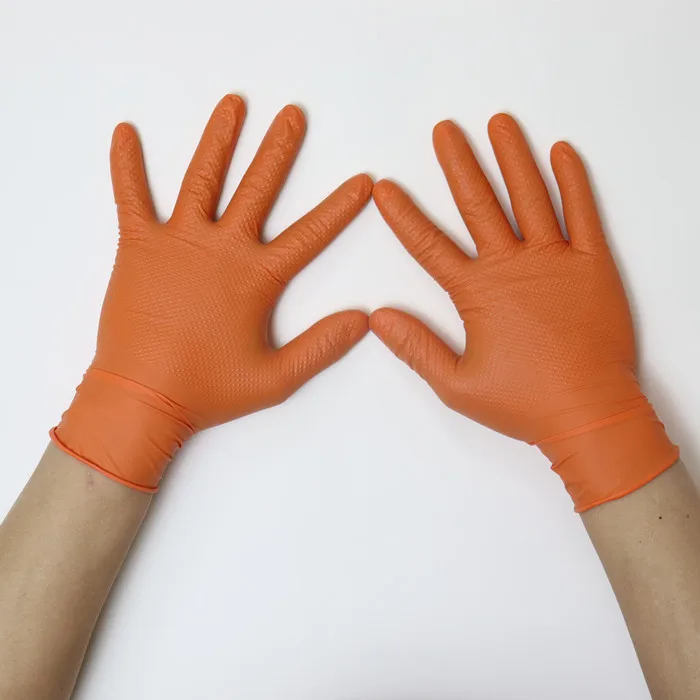 Durable and Latex-Free Diamond Texture Nitrile Gloves