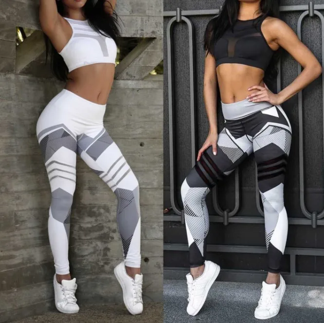 Hot Sell Golden Printing Sport Leggings Yoga Pants Gym Wear Yoga Leggings for women Fitness Feminina Ropa Deportiva Muje