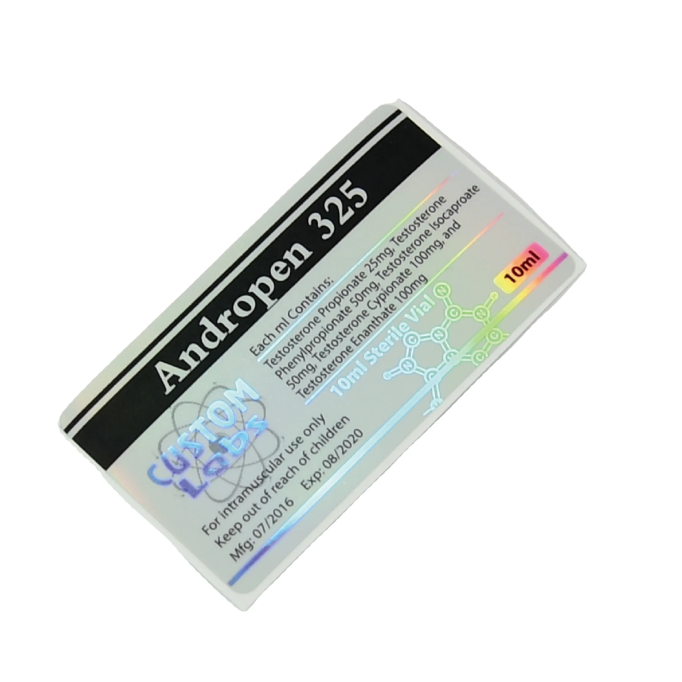 hologram machine pharmaceutical vial label sticker for medicine