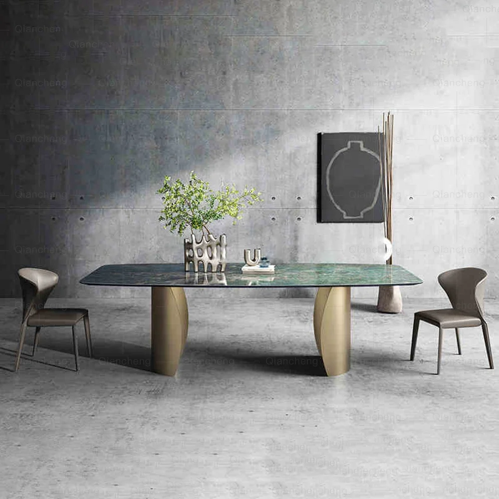 China online furniture store dining table with bronze base tianjin decent 63 modern oval stone dining table w/ bronze carbon