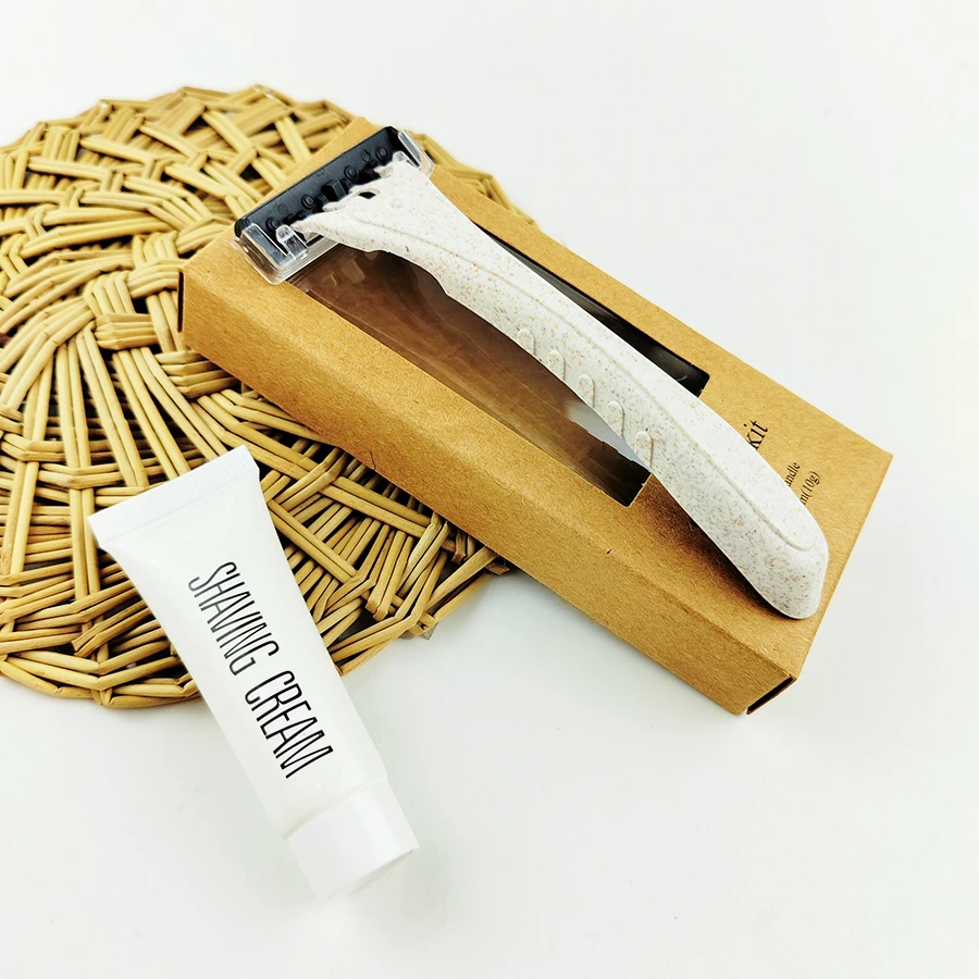 disposable shaving razor with shaving cream for hotel