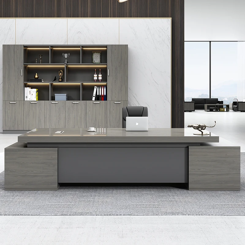 MDF executive office desk classic l shape office desk boss wooden  executive modern office desk furniture