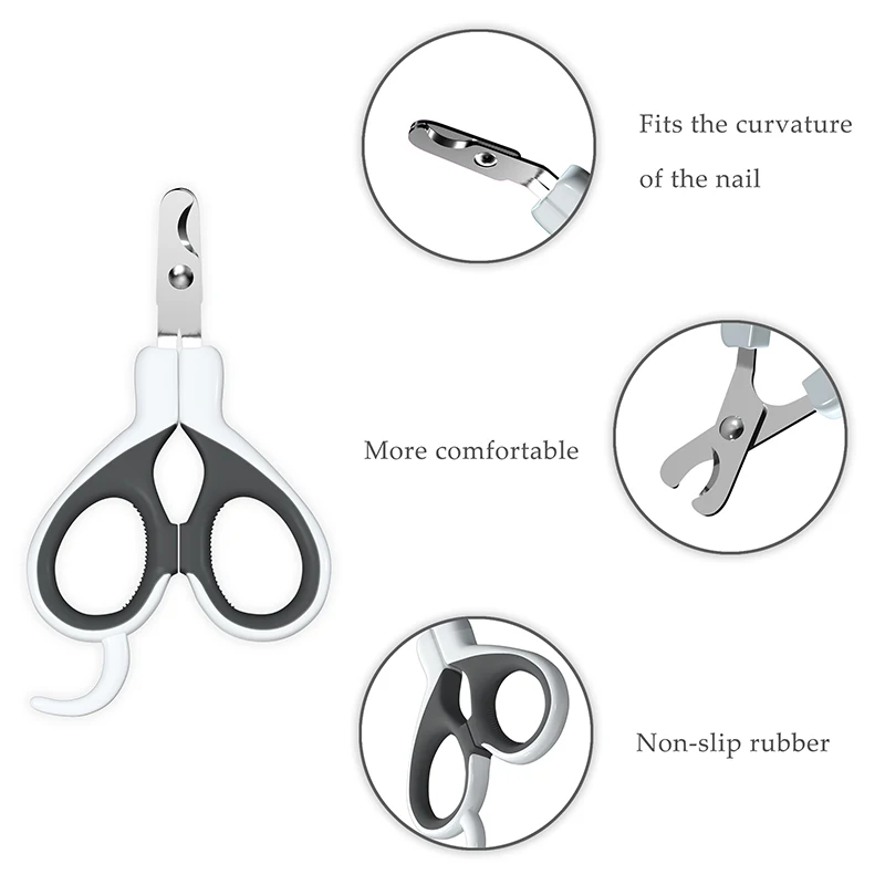 UFBemo Wholesale High Quality Grey Humanized Design Stainless Steel Pet Nail Scissors