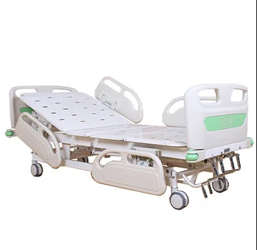 CE Standard Five-Function Manual Hospital Bed with Four Cranks Made of Durable Metal for Medical Use
