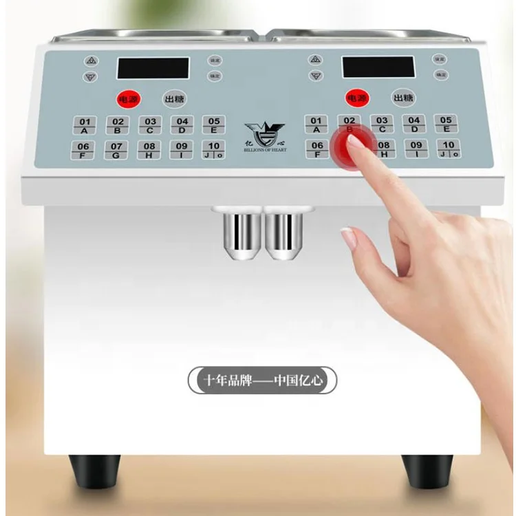 2021 New Arrival Double Tank 8L Digital Honey Sugar Fructose Syrup Dispenser Machine