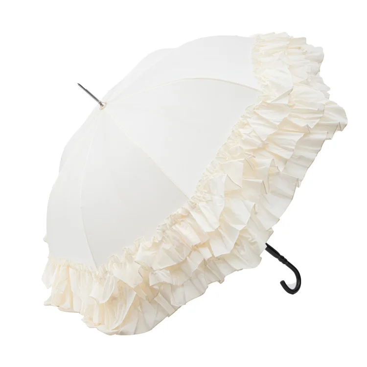 Special handle lace edge wedding umbrella