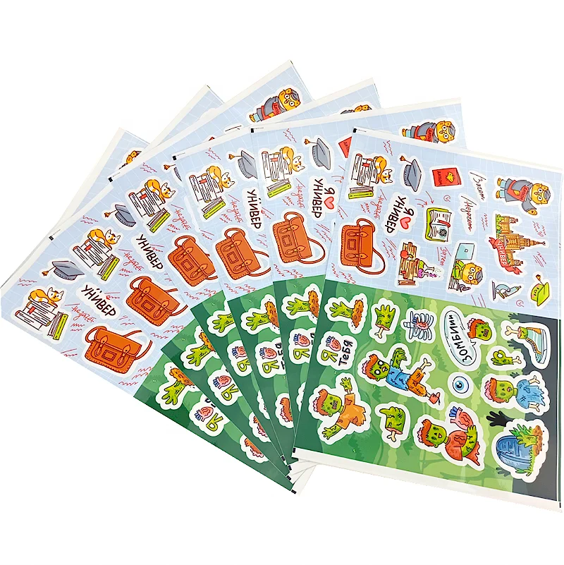 Hot Sale Self-Adhesive Decorative Sticker Custom Cute Cartoon Stickers Popular Lovely Comics and Animation Stickers
