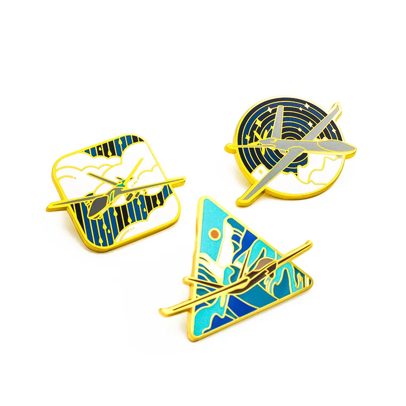 Hot Zinc Alloy Pins Personnalises Logo Button Hard Badge Brooch Lapel Metal Custom Gold Enamel Pin