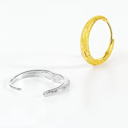 Custom Hoop Earring Shining Rings 925 Sterling Silver Jewelry Sets