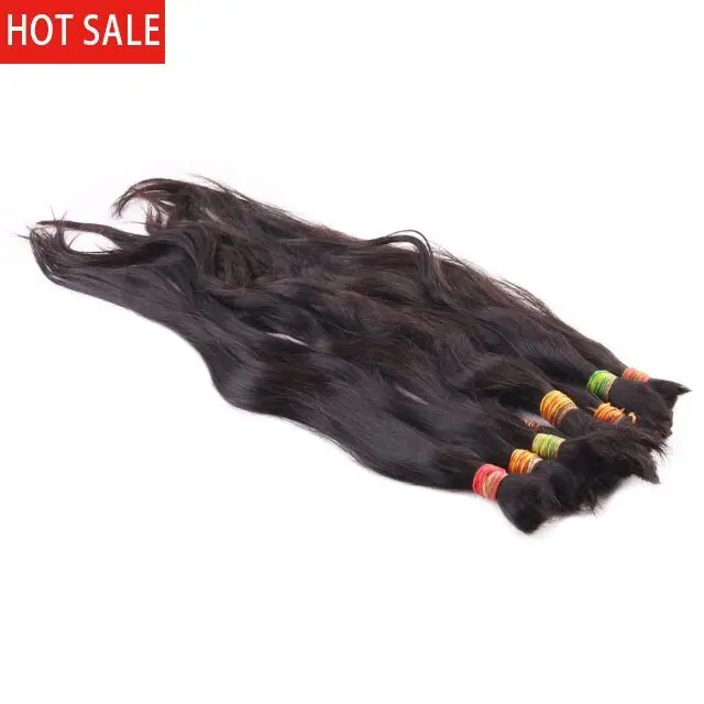 100%  cheap virgin unprocessed human braiding hair bulk no weft raw indian hair bulk