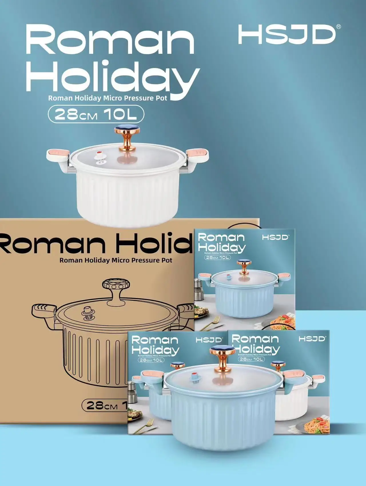 The kitchen uses a double bottom non-stick stainless steel miniature induction pressure cooker