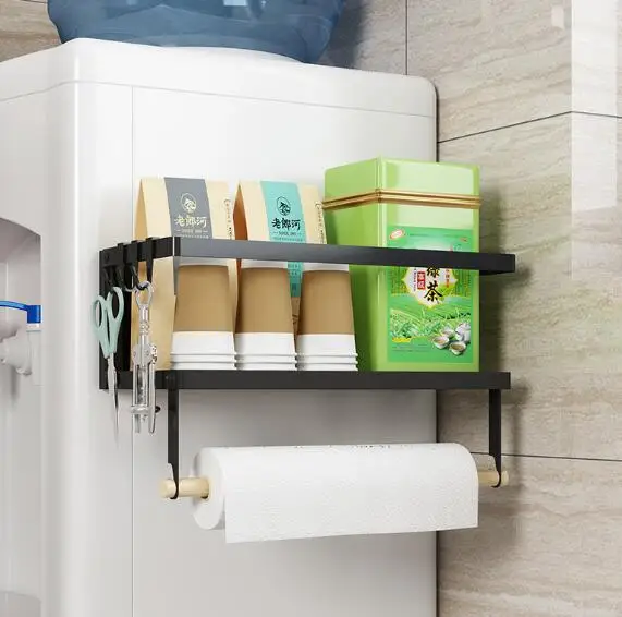 Magnetic Fridge Spice Rack Organizer for Kitchen,Magnetic Paper Towel Holder Rack Shelf for Refrigerator