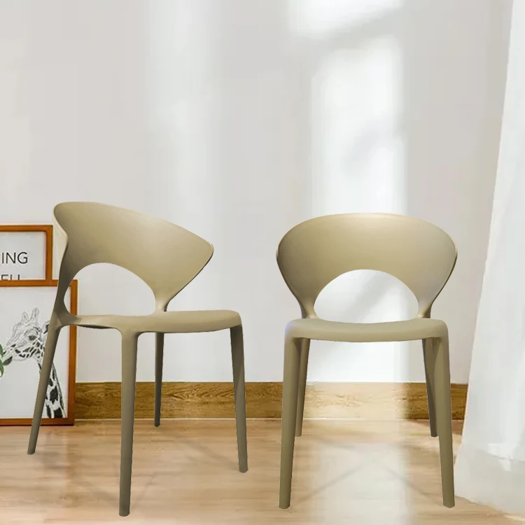 Diawell Wholesale Amazon Hot Sale Outdoor Modern Design  PP Restaurant Cafe Plastic Chair