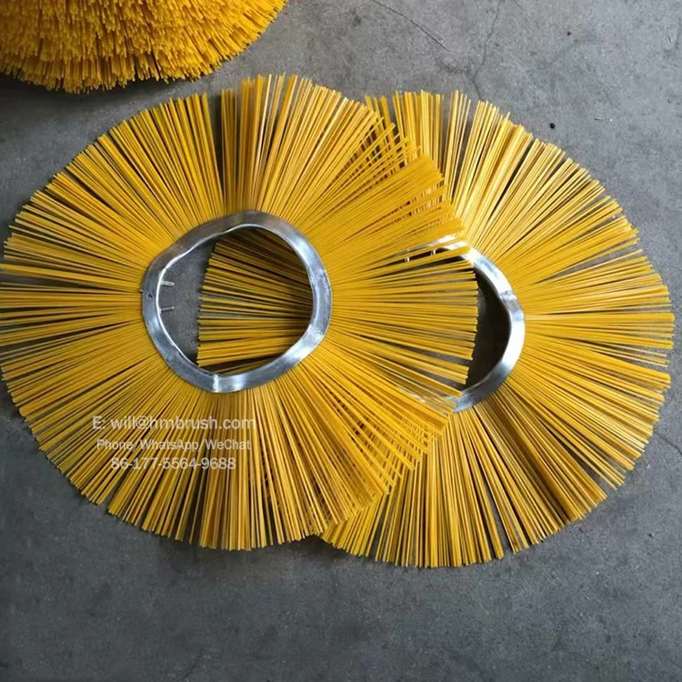 Wavy Sweeper Broom Snow Wafer Brush For Bobcat Machine