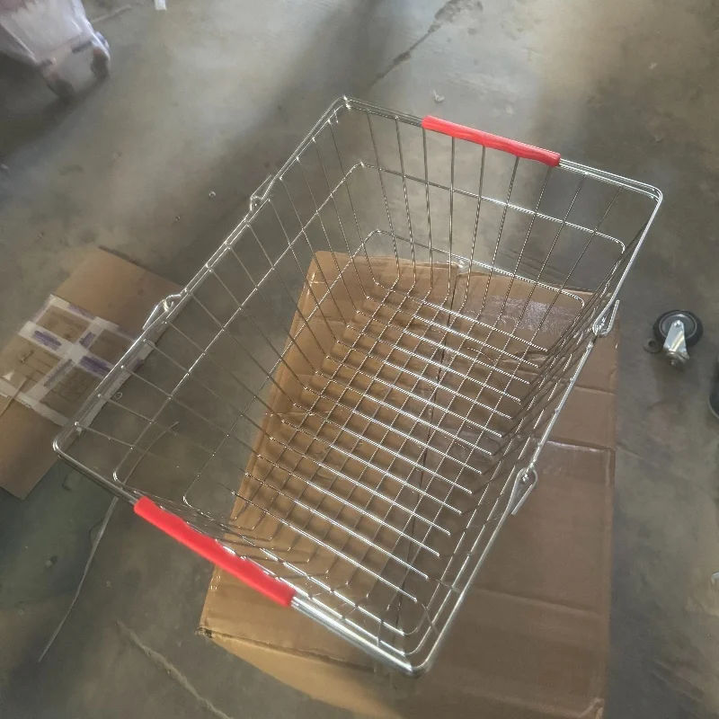 chromed 24 L Shopping Basket handle basket