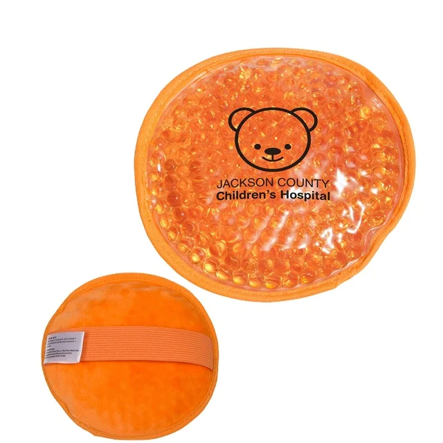 
Special hot selling plush backing round gel beads hot cold pack 