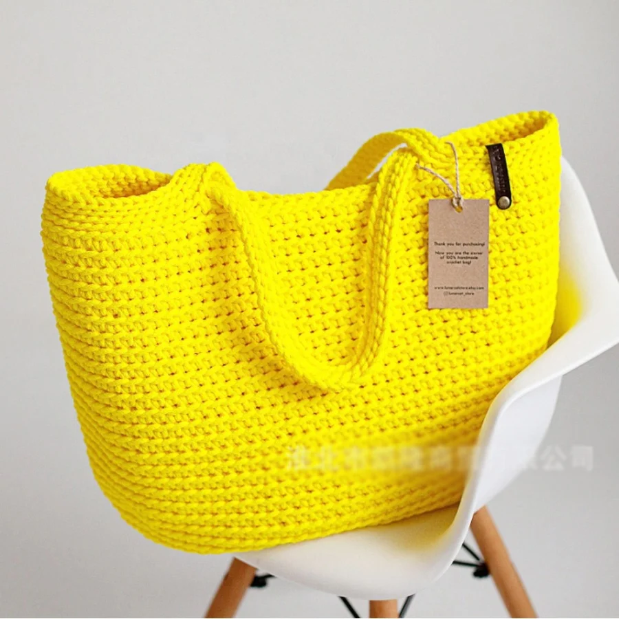 wholesale polypropylene yarn 4mm hollow cotton yarn for crochet bags