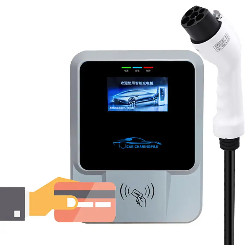 Type 2 AC Wallbox 3 Phase 22kw Car EV Charger Station Level 2 Fast Charging IEC 62196-2 Mennekes with RFID