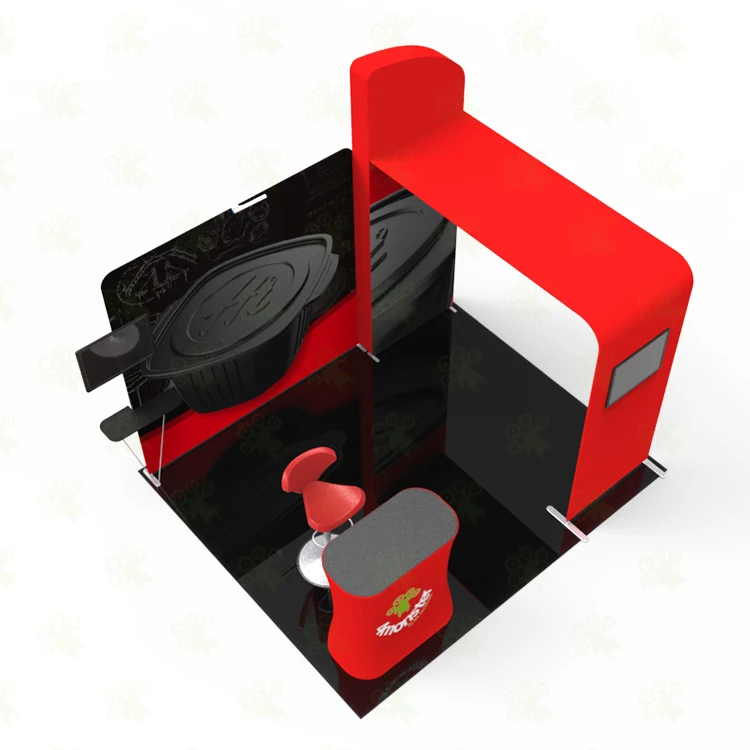 
 Выставочный стенд, выдвижная выставочная изогнутая камера 10X10  