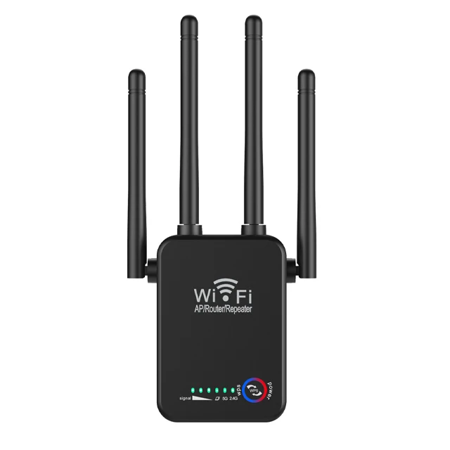 1200Mbps WiFi Repeater Dual band Wifi Signal Extender Booster 4 antennas Wifi Repeater 1200Mbps 4g Wireless Range Extender