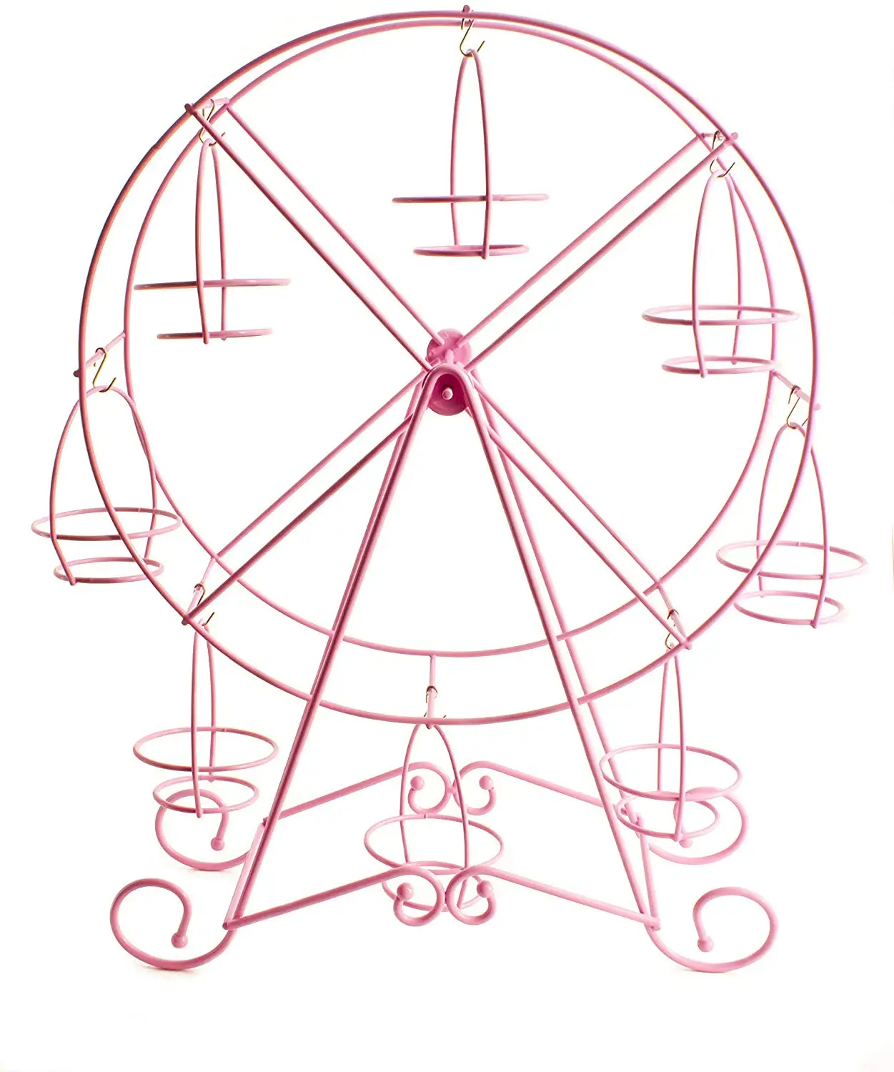 Wideny Home Party decoration Plated Metal wire Rose Gold wedding Ferris wheel cupcake stand