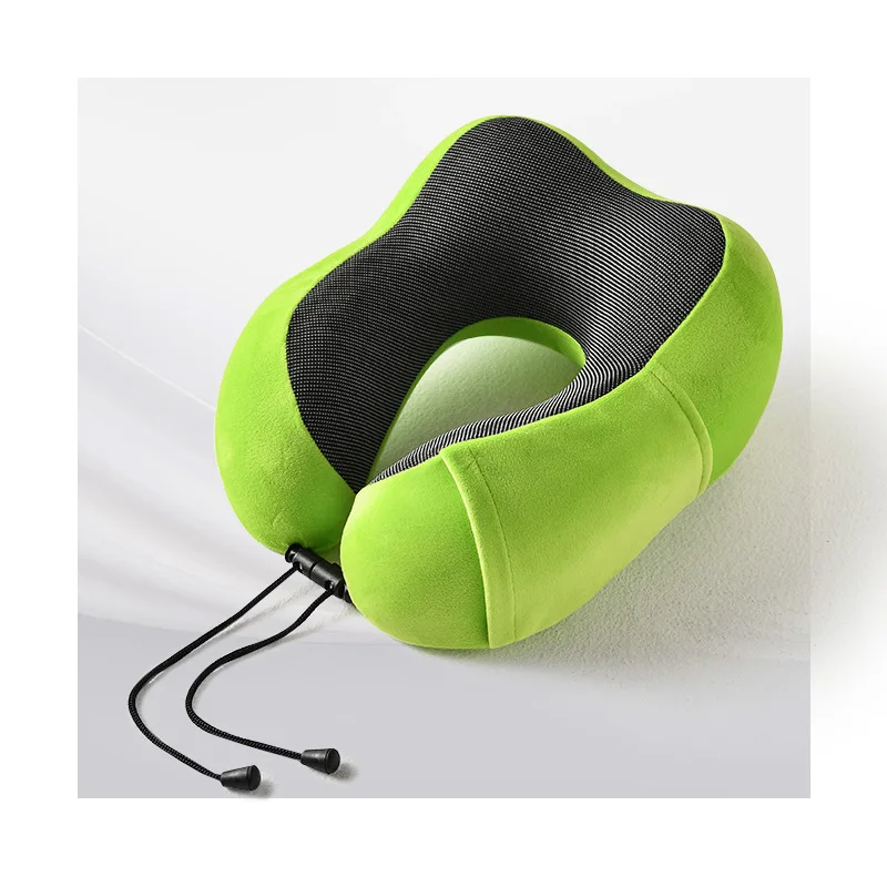 Removable Cover 100% pure memory foam neck pillow comfortable machine washable breathable pillowcase U-shaped travel pillow