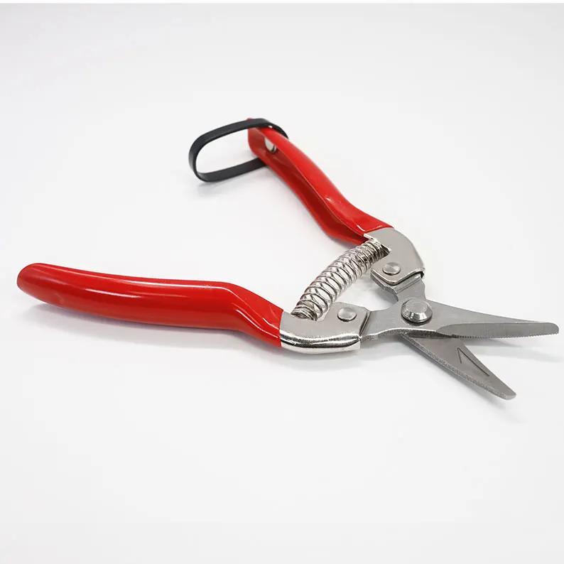 Durable OEM garden bypass grape scissors with soft glue handle cutting pruner garden scissors