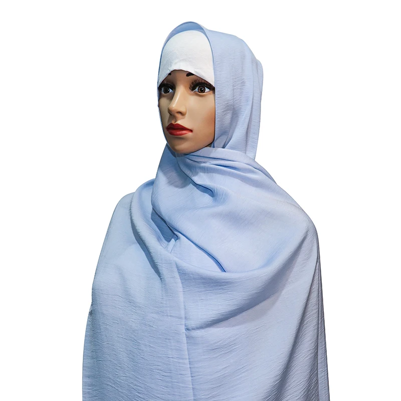 Popular Malaysia Velvet Satin Hijab crepe jazz chiffon shawls tudung supplier sarong