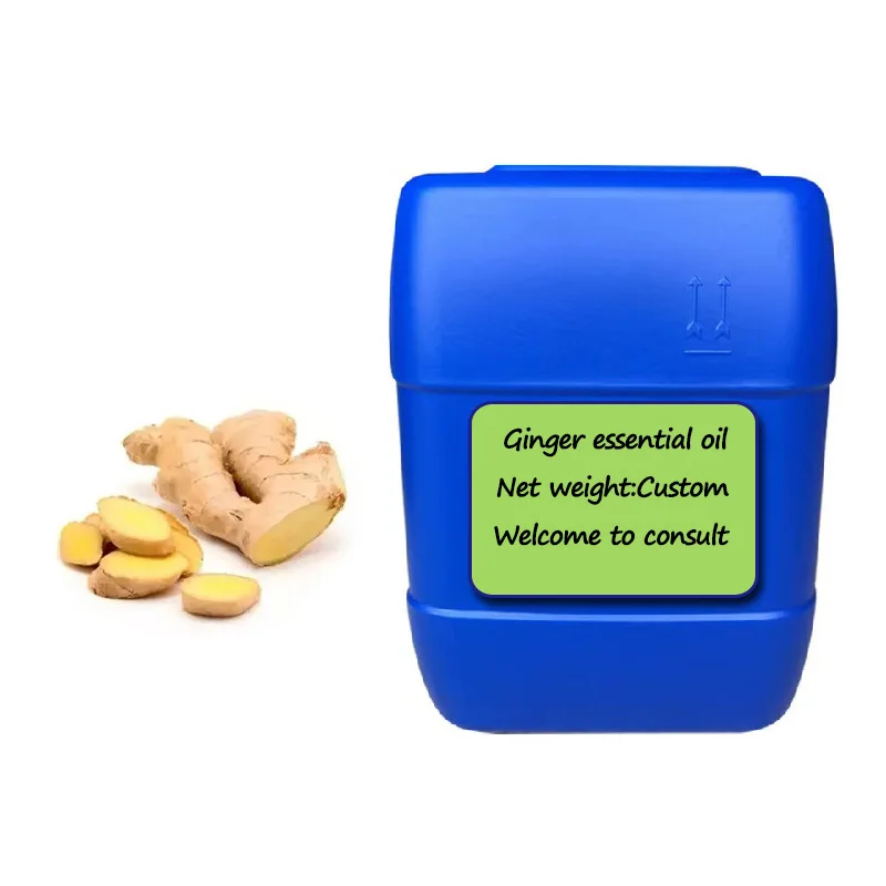 Pure Organic Ginger Oil 1000ml Wholesale OEM Ginger Flavored Essential Oil Available for SPA Massage Oil