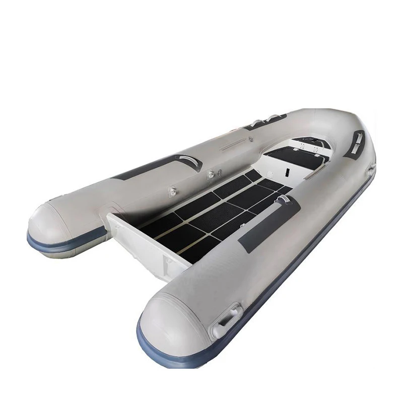 Toshare Custom Logo Pedal Patrol Rib Boat Fiberglass Hull Floor Hovercraft Canoe for Ocean Waters Fishing