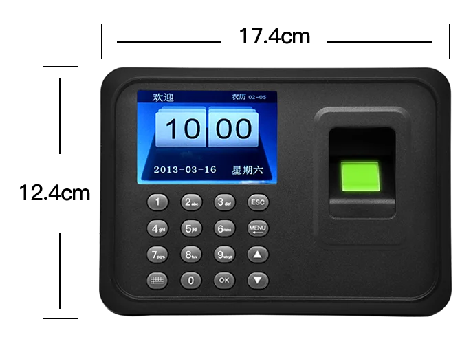 Danmini A6 в автономном режиме сотрудники проверяющие в запись посещаемости машина Фингерпринта с отпечатков пальцев 2,4 дюймов TFT дисплей