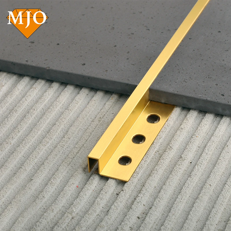 Foshan Supplier Bronze Tile Trim Brass Tile Edging Strip For Wall Edges Decoration OEM Logo Copper Tile Trim Free Sample