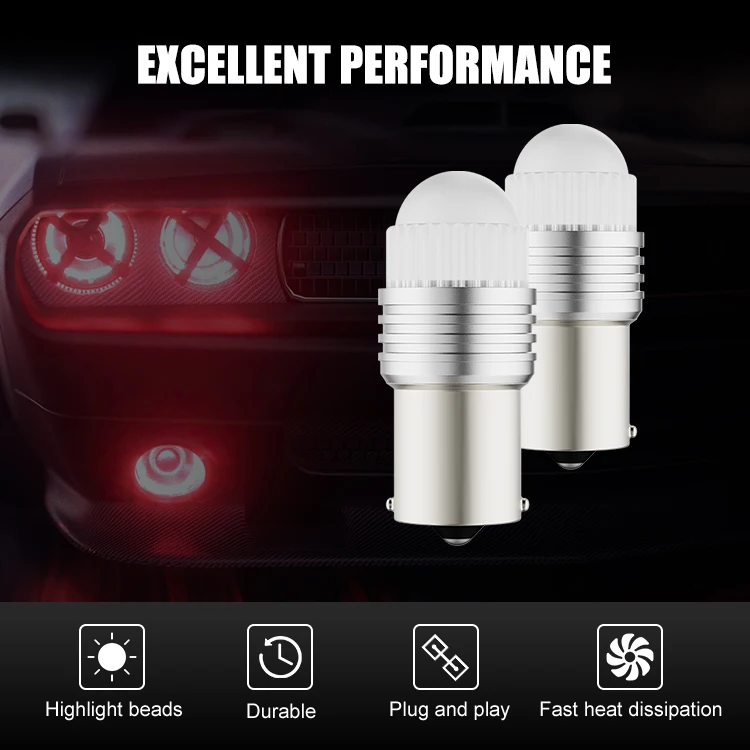 Wholesale Hot-selling 1156 led 1157 2835 9 Smd 3157 Led 7440 7443 Amber Red Para Auto Turn Signal Light Brake Bulbs For Cars