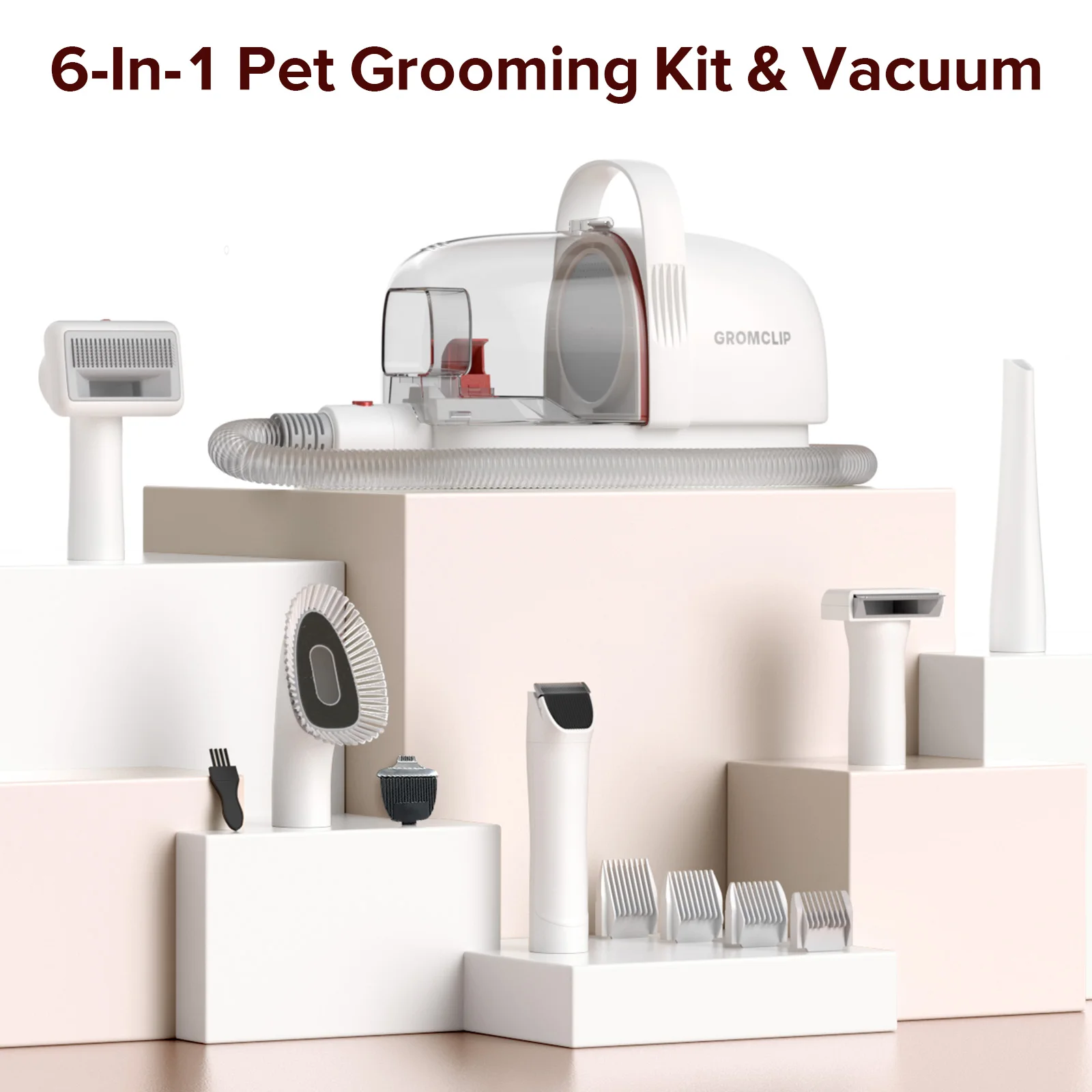 Pet Grooming Kit Low Noise Carpet Cleaner Pet Hair Vacuum Cleaner 8 Pet Grooming Tools PV01
