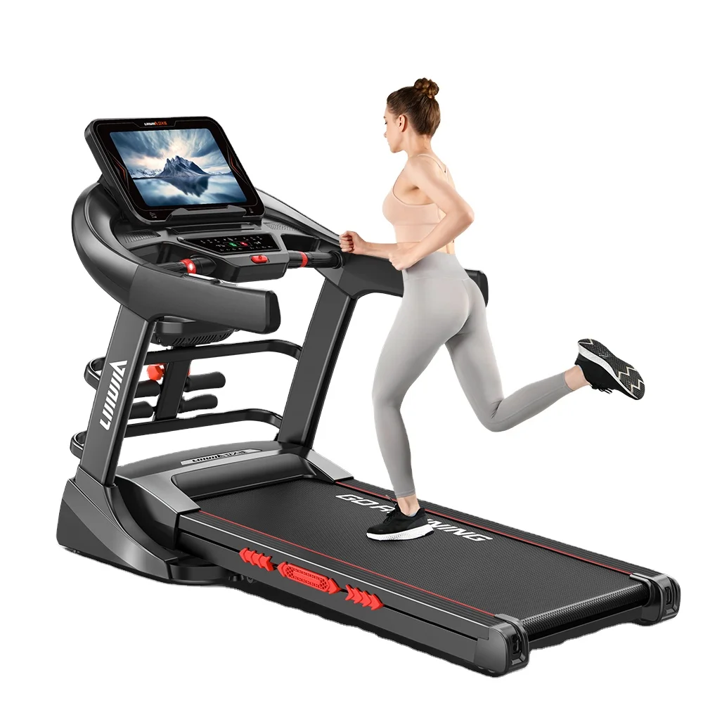 Lijiujia Factory Customized logo Max User Weight 130kg Treadmill 0-18 Levels Use Gym Running Machine with Tablet Holder