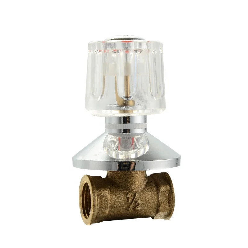 high quality brass stop cock gate valve plastic handle water copper valve