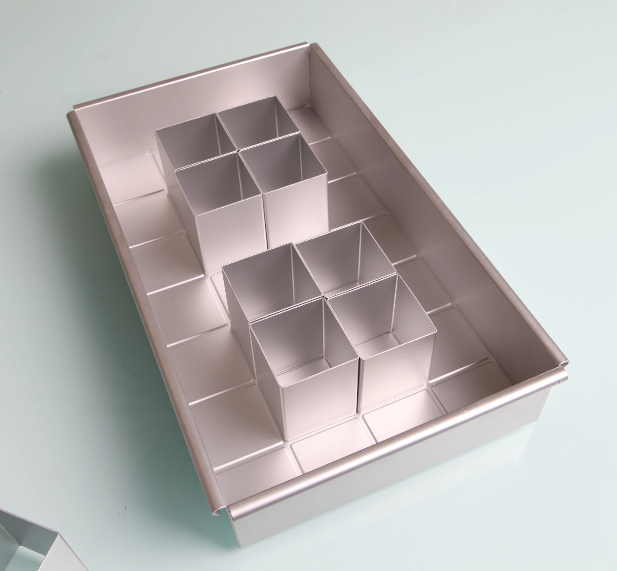 Цифровой письмо передвижной Тип торта квадратное блюдо для DIY выпечки алюминиевая