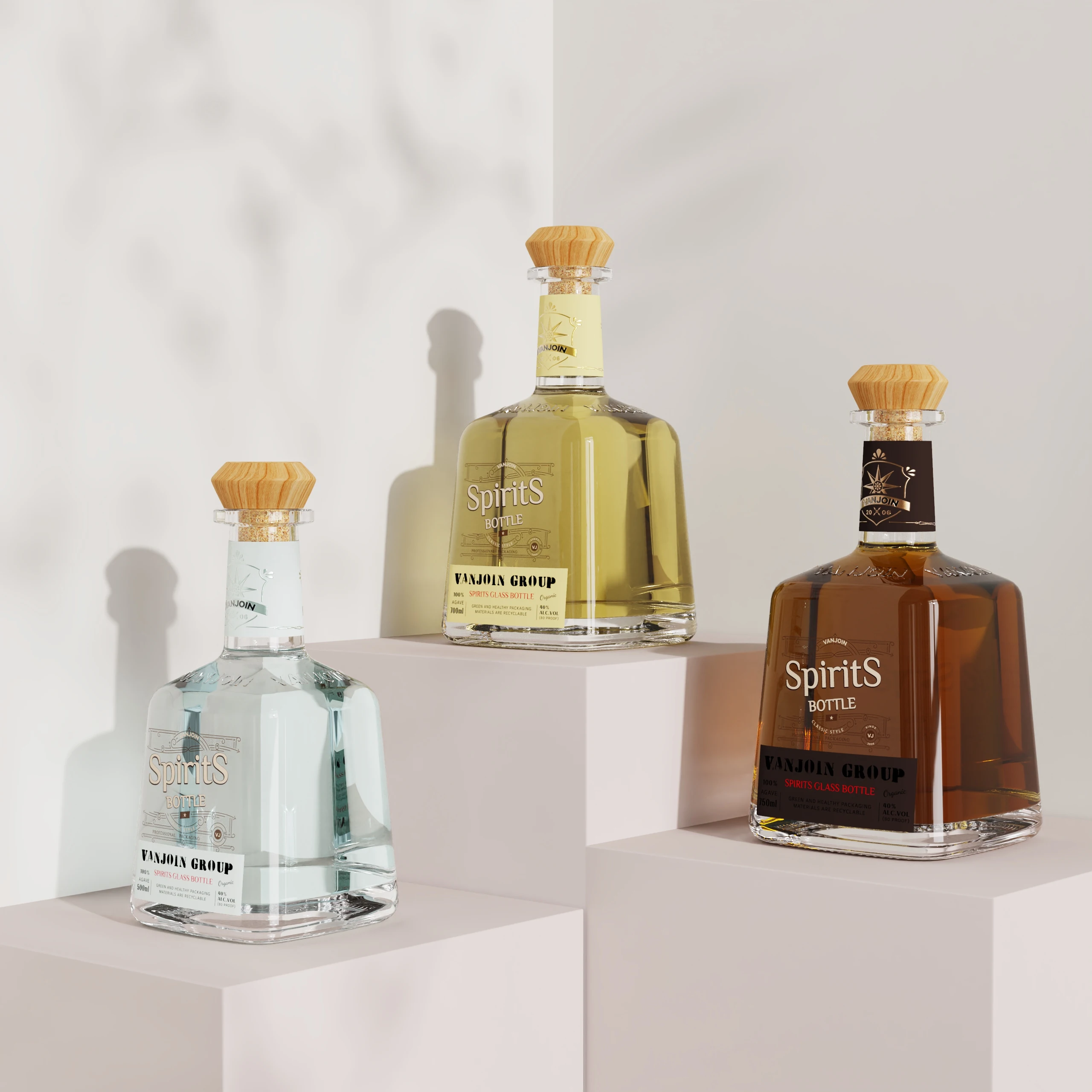 Weekly Deals 500ml Square Super Flint Glass Bottles for Non-alcohol Drink Tequila Bulk Mini Tequila Bottles Christmas Gifts 2024