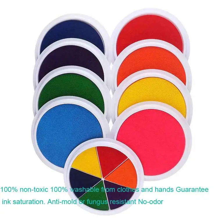 Inking Pad Children Hand & Foot Prints Stamping Stamps Rainbow Finger Palm Paint Ink Pad