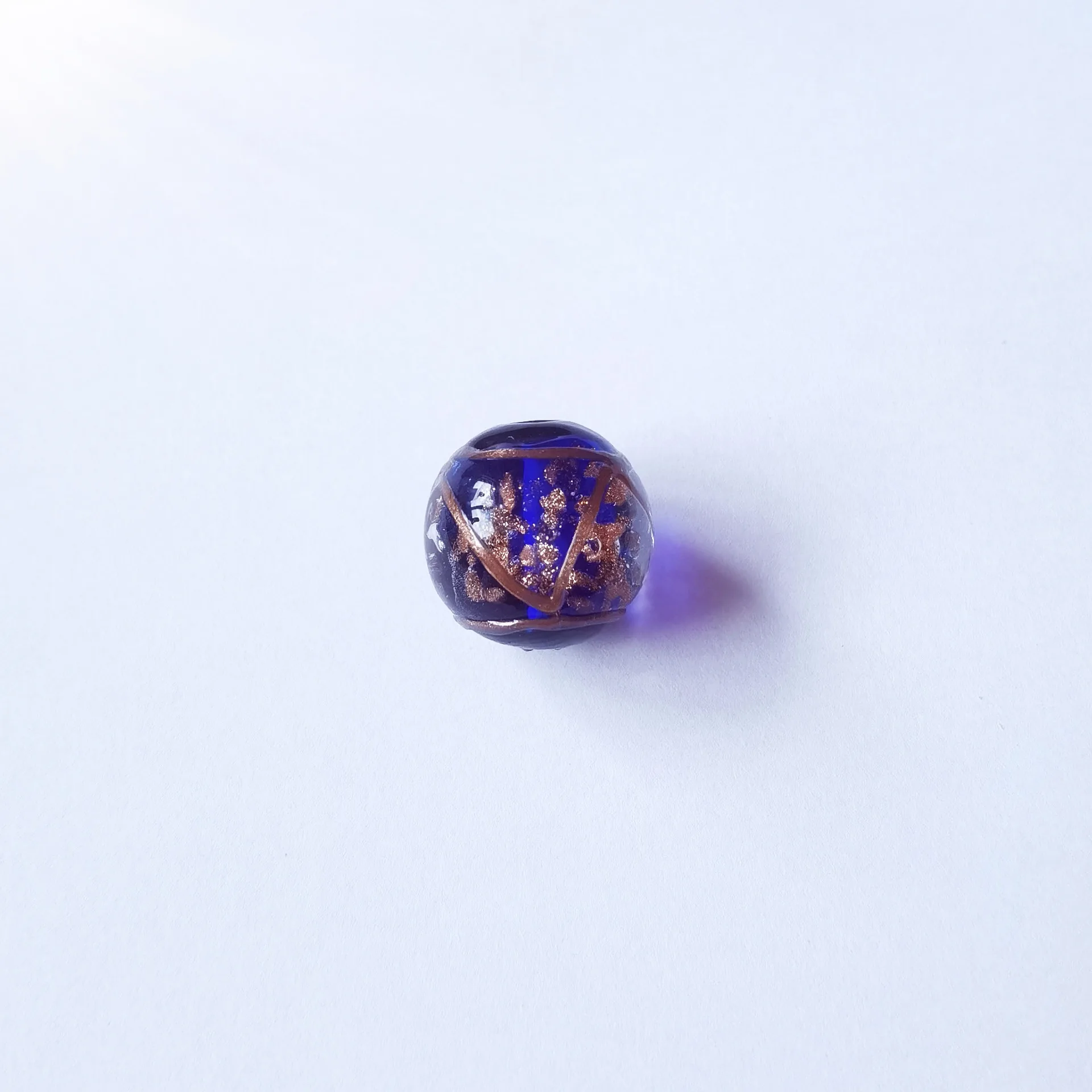 Lampworking loose beads murano glass gold sand beads