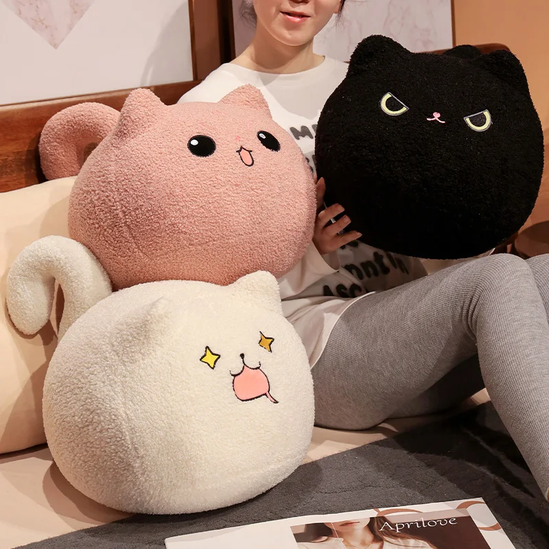 New Popular Cartoon Cat Pillow Cat Cushion Expression Cat Home Decoration Plush Toy