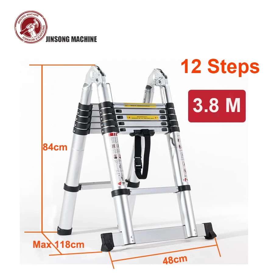 Retractable Folding Aluminum Multi-Purpose Home Ladder