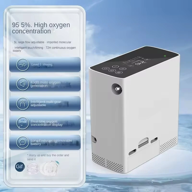 PS5L 2024 Новый лучший портативный импульсная доза 1-5л Регулируемый кислородный концентратор